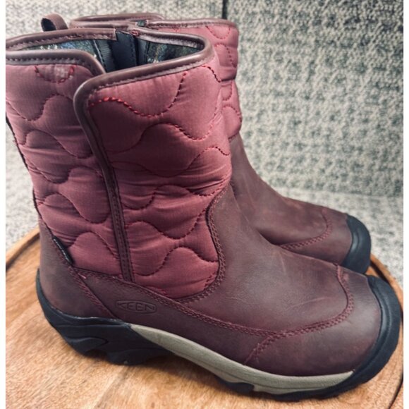 KEEN  Betty Waterproof Pull-On Snow RainWomen's Boots Size 10 Burgundy - Picture 4 of 15